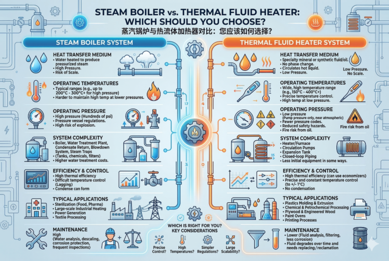 Steam Boiler vs. Thermal Fluid Heater: Which Should You Choose?