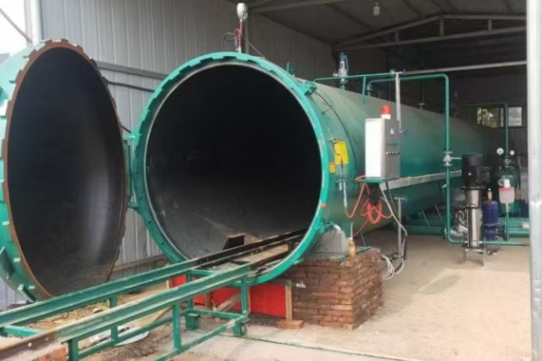 Autoclave de preservação de madeira acabada pronta para envio