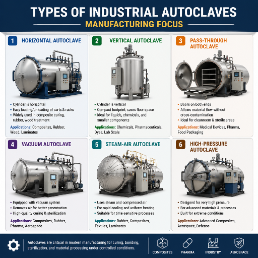 Tipos de Autoclaves Industriais [Foco na Fabricação]