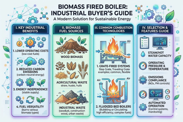 Guia do comprador industrial de caldeiras a fogo de biomassa