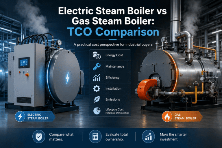 Caldeira a vapor elétrica vs Caldeira a vapor a gás: comparação TCO