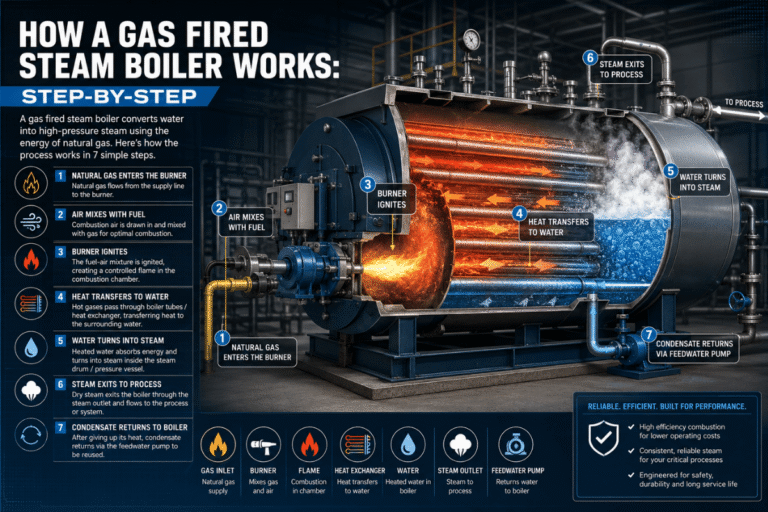 How a Gas Fired Steam Boiler Works: Step-by-Step