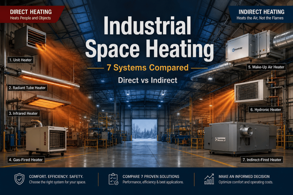 Industrial Space Heating: 7 Systems Compared (Direct vs Indirect)