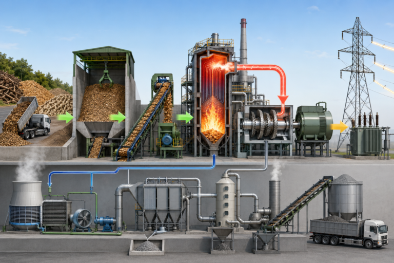 How a Biomass Power Plant Works — A Step-by-Step Guide From Fuel Handling to Grid Electricity