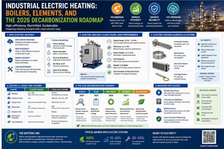Industrial Electric Heating Boilers, Elements, and the 2026 Decarbonization Roadmap