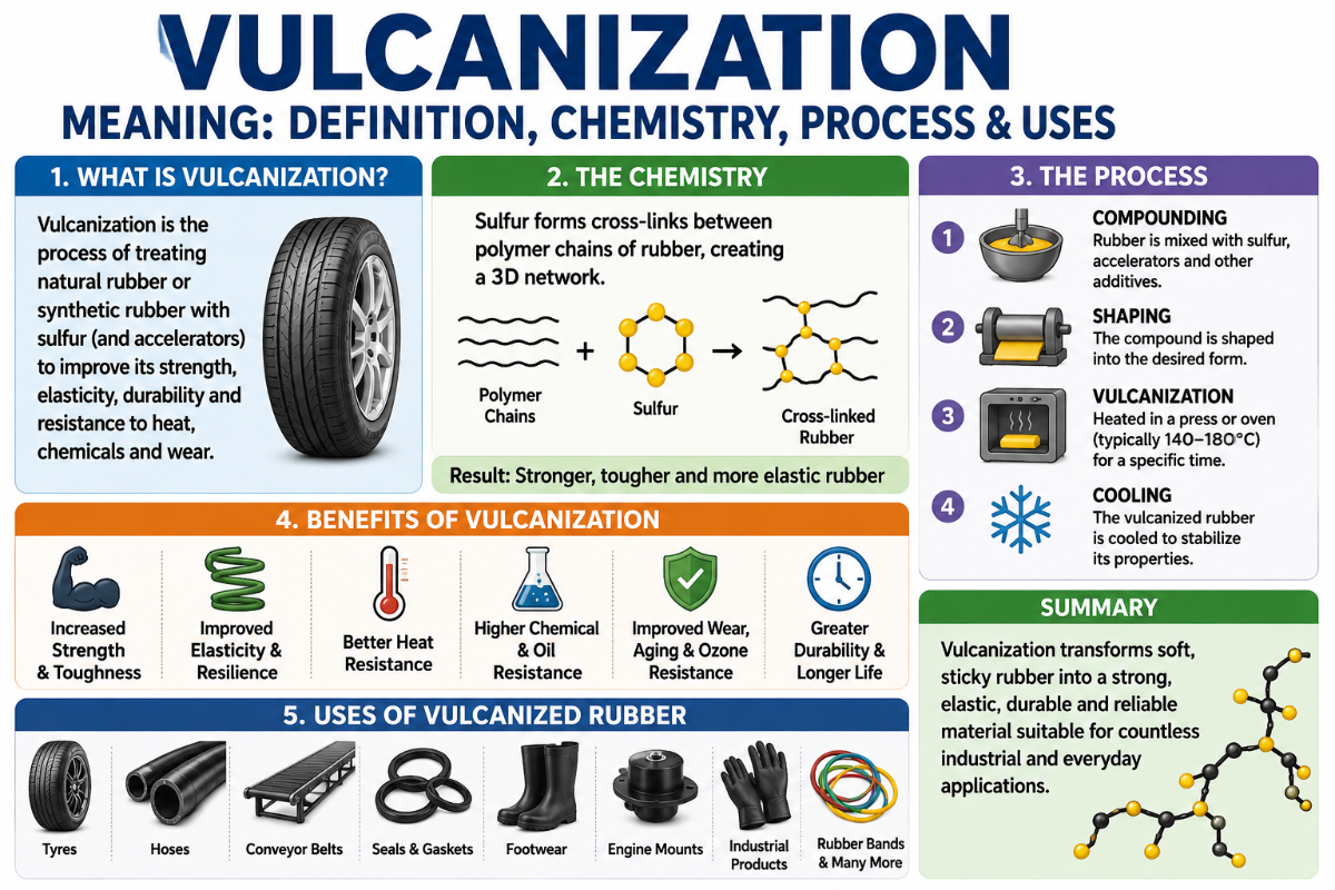 Vulcanização Significado Definição, Química, Processo & Usos
