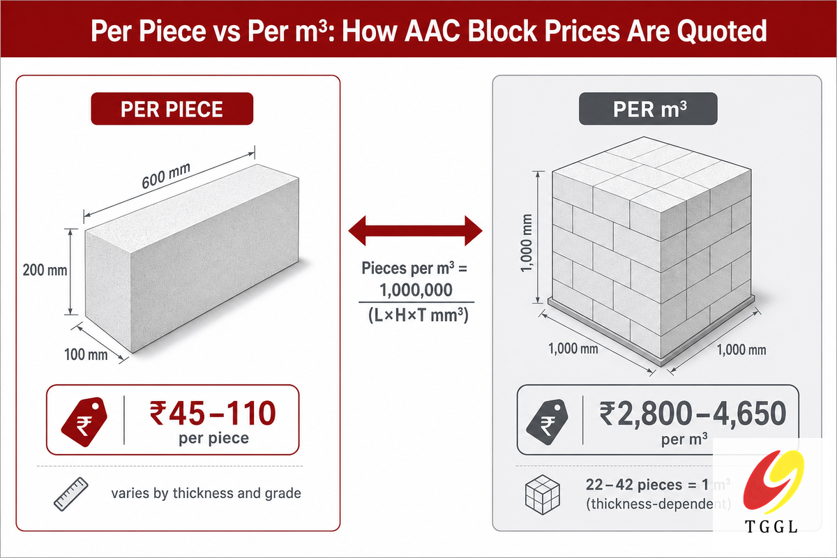 Per Piece vs Per m³, How AAC Block Prices Are Quoted — Taiguo Boiler
