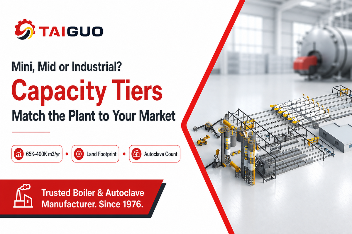 Capacity Tiers, Mini, Mid-Size & Industrial-Scale AAC Plants — Taiguo Boiler