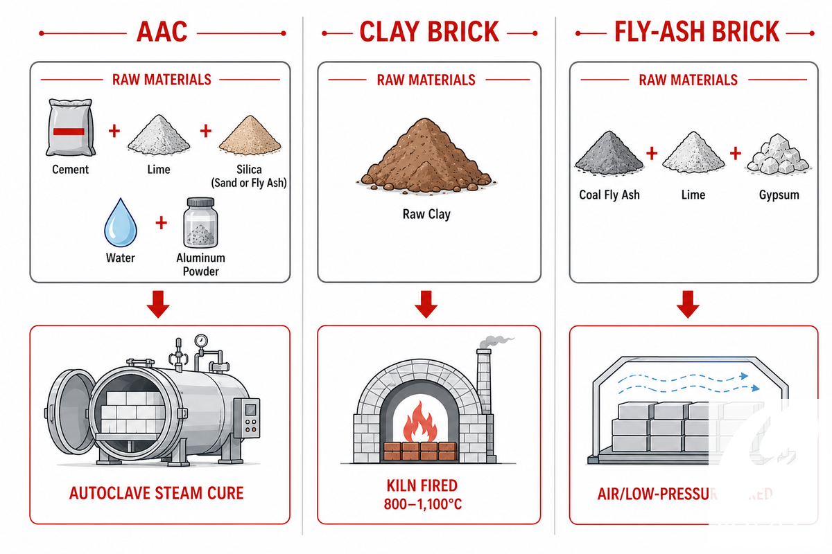 What Is AAC, Clay Brick, and Fly-Ash Brick? — Taiguo Boiler