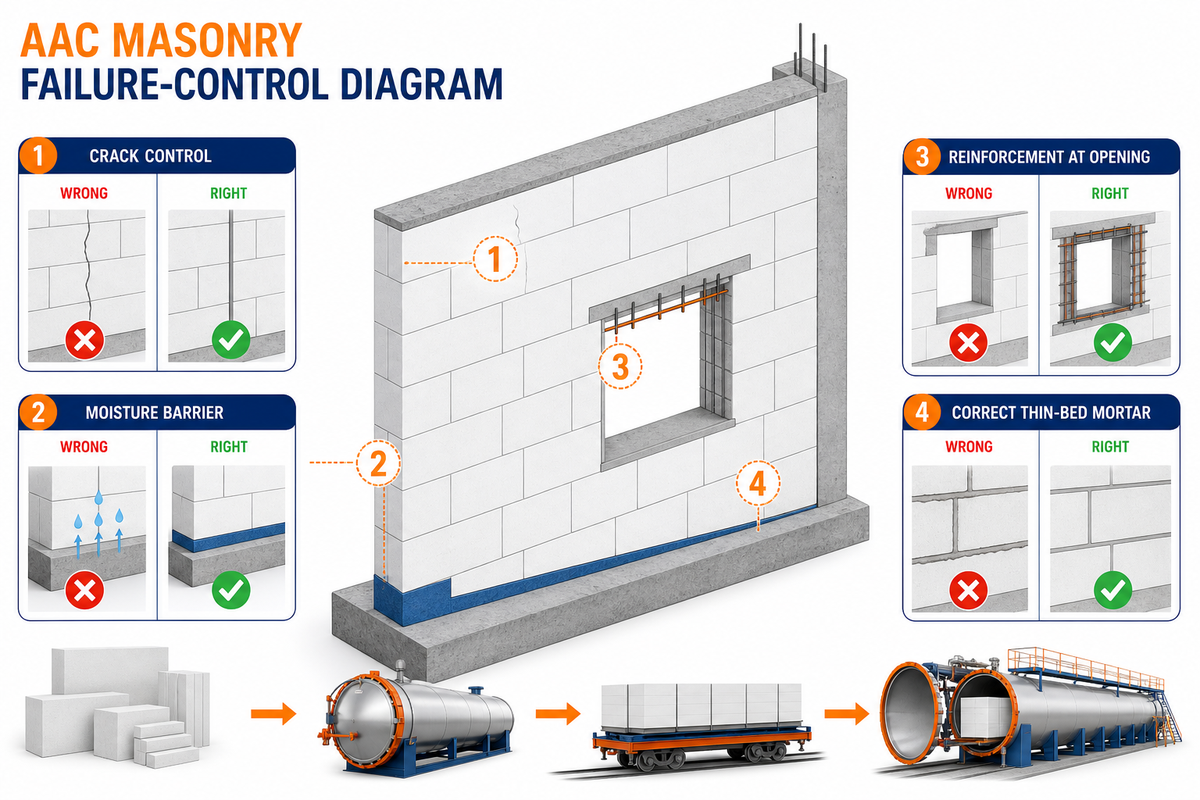Failure controls: cracks, moisture, reinforcement, and thin-bed mortar — Taiguo
