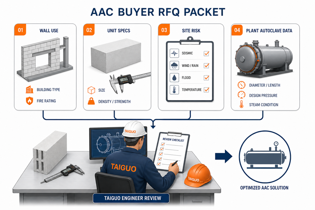 RFQ checklist for AAC block buyers and AAC plant investors — Taiguo